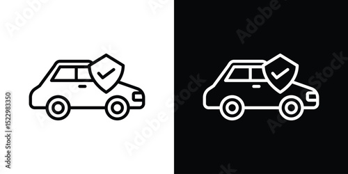 Auto insurance icon Graphic vector set for ui design