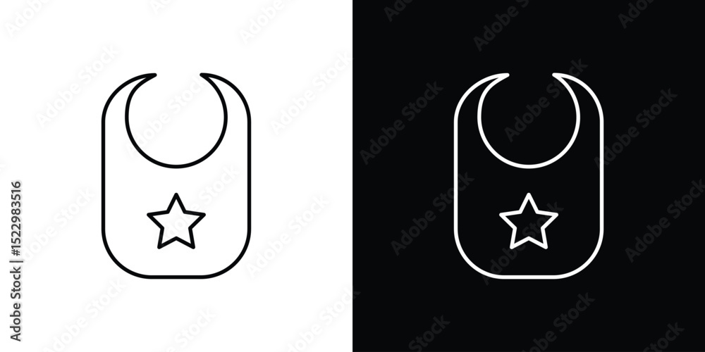 Fototapeta premium Baby bib icon Graphic vector set for ui design