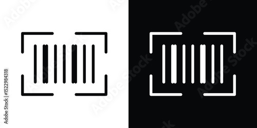 Barcode read icon Graphic vector set for ui design
