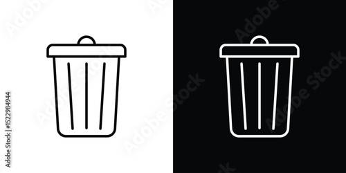 Bin icon Graphic vector set for ui design