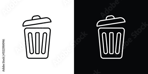 Bin icon Graphic vector set for ui design