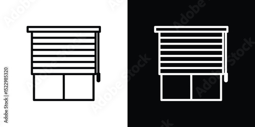 Blinds open icon Graphic vector set for ui design