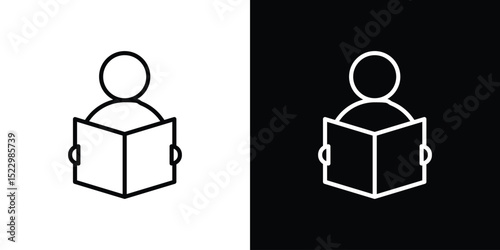 Book open reader icon Graphic vector set for ui design