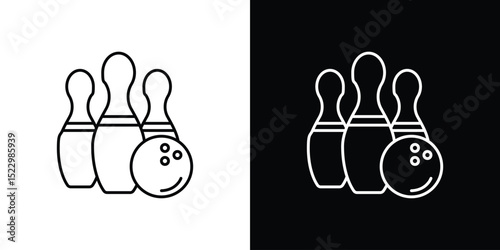 Bowling icon Graphic vector set for ui design