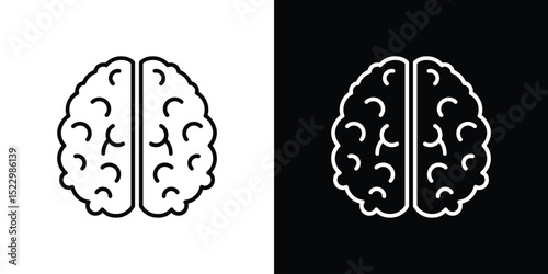 Brain icon Graphic vector set for ui design