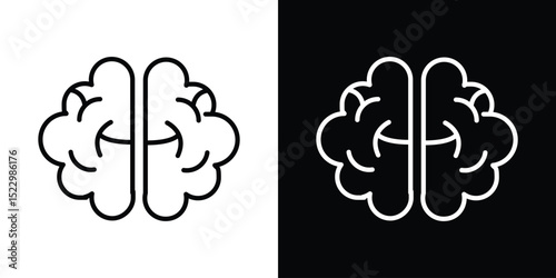 Brain icon Graphic vector set for ui design
