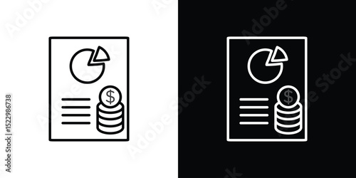 Budget planning icon Graphic vector set for ui design