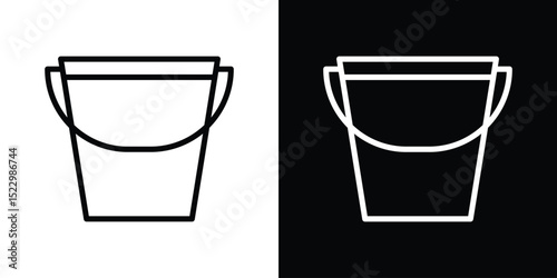 Bucket icon Graphic vector set for ui design