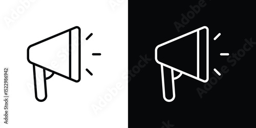 Bullhorn icon Graphic vector set for ui design