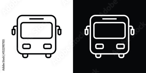 Bus icon Graphic vector set for ui design