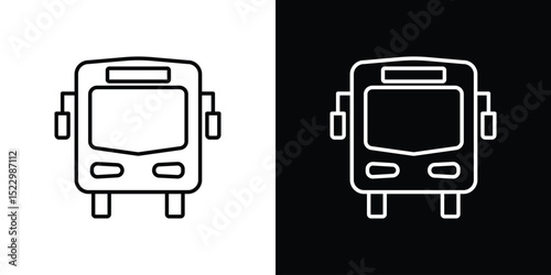 Bus icon Graphic vector set for ui design