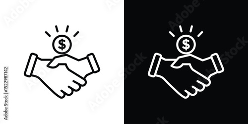 Business deal icon Graphic vector set for ui design