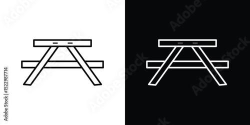 Camping table icon Graphic vector set for ui design