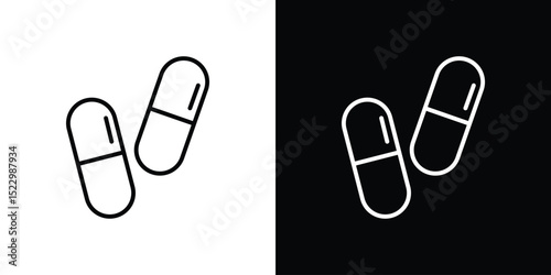 Capsule icon Graphic vector set for ui design