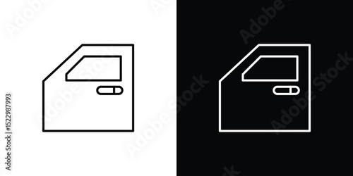 car door icon Graphic vector set for ui design