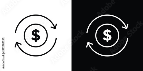 Cash flow icon Graphic vector set for ui design