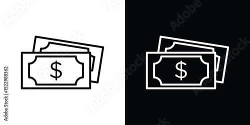 Cash icon Graphic vector set for ui design
