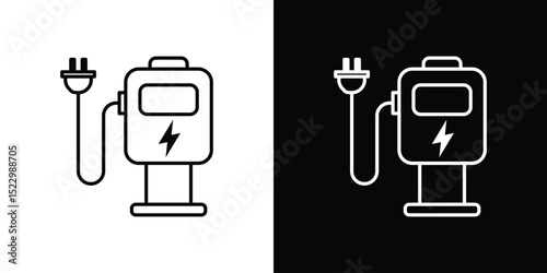 Charging station icon Graphic vector set for ui design