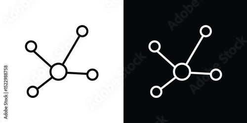 Chart connected icon Graphic vector set for ui design