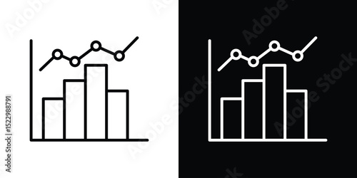 Chart histogram icon Graphic vector set for ui design
