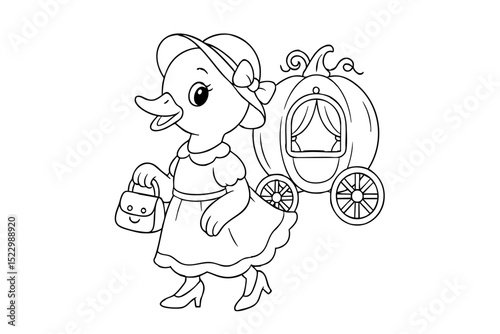Hand Draw Cute Animal, Kawaii, Page Coloring For Kids, Mermaid, Sea, Forest, Coloring Book Illustrations
