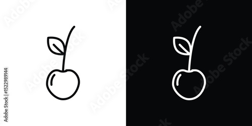 Cherry icon Graphic vector set for ui design