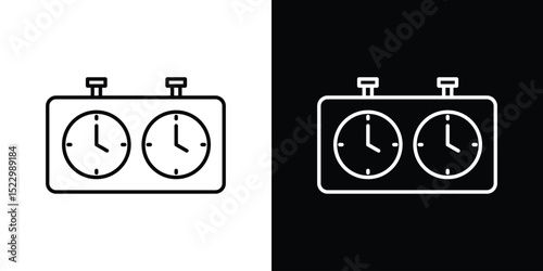 Chess clock icon Graphic vector set for ui design