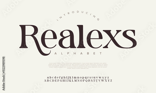 Abstract Fashion font alphabet. Minimal modern urban fonts for logo, brand etc. Typography typeface uppercase lowercase and number. vector illustration