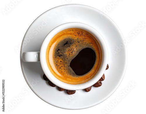 Espresso in white cup