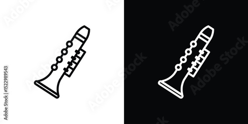Clarinet icon Graphic vector set for ui design