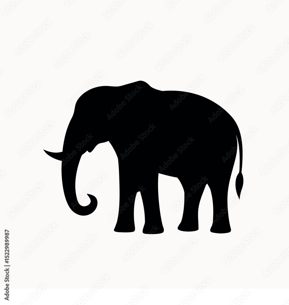 Obraz premium elephant black silhouette