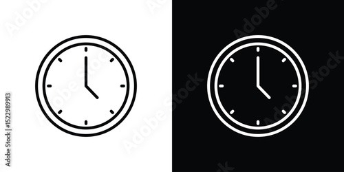 Clock-five icon Graphic vector set for ui design