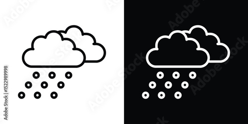 Cloud hail icon Graphic vector set for ui design