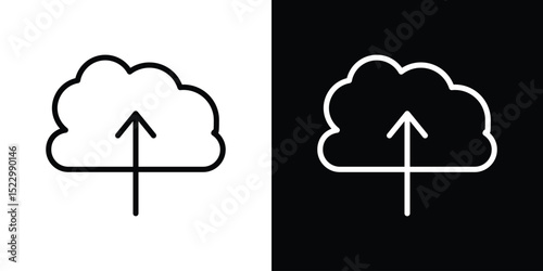 Cloud upload icon Graphic vector set for ui design