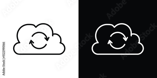 Cloud sync icon Graphic vector set for ui design