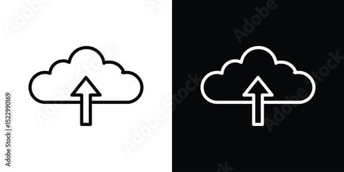 Cloud upload icon Graphic vector set for ui design