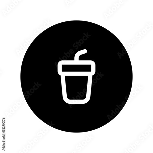 beverage circular line icon