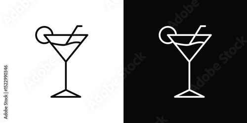 Cocktail icon Graphic vector set for ui design