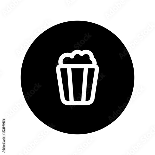 popcorn circular line icon