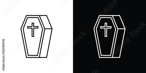 Coffin icon Graphic vector set for ui design
