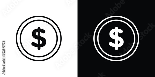 Coin icon Graphic vector set for ui design