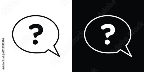 Comment question icon Graphic vector set for ui design