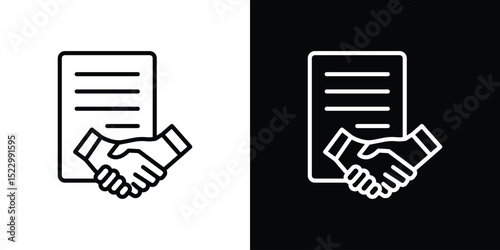 Contract icon Graphic vector set for ui design