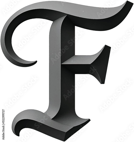 3D letter Style English Alphabet Letters Isolated on White Background.
