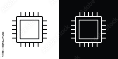 CPU icon Graphic vector set for ui design