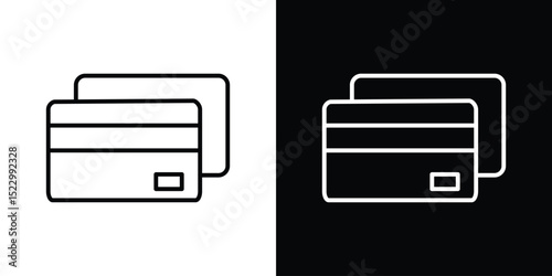 Credit card icon Graphic vector set for ui design