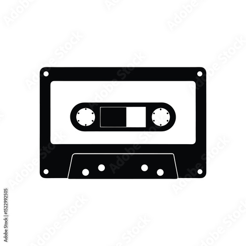 audio cassette isolated on white