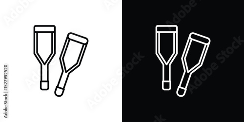 Crutch icon Graphic vector set for ui design