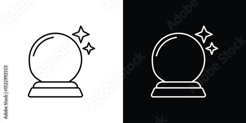 Crystal ball icon Graphic vector set for ui design