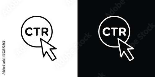 CTR icon Graphic vector set for ui design